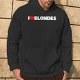 I Love Heart Blonde Kapuzenpullover Lebensstil