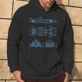Macchina Da Corsa Formula Light Blueprint Intero Progetto Felpa con cappuccio Estilo de vida