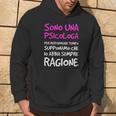 Maglia Psicologa Regalo Laurea Psicologia Divertente Ragione Felpa con cappuccio Estilo de vida