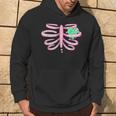 Menhera Abbigliamento Pastello Goth Kawaii Cuore Ribcage Camicia Felpa con cappuccio Estilo de vida