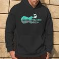 Noche Lago Guitarra Eléctrica Reflejos Amante De La Guitarra Sudadera Estilo de vida