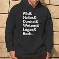 Pils Helles Dunkel Weizen Lager & Bock Biersorten Bier Trink Kapuzenpullover Lebensstil