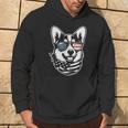 Progettazione Grafica Del Cane Corgi Della Bandiera Felpa con cappuccio Estilo de vida