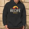 Recife Brasil Recife Brasile Retro Wave Logo Felpa con cappuccio Estilo de vida
