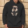 Regali Per Gli Amanti Dei Cani Con Carlino In Borsa Felpa con cappuccio Estilo de vida