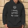 Satanic Satana Pentagramma I Kneel Before No Dio Occulto Felpa con cappuccio Estilo de vida