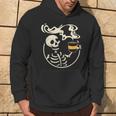 Scheletrointage Picture Con Sorridente Cranio Bere Felpa con cappuccio Estilo de vida