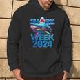 Shark Fin 2024 Week Passion For Shark Lover Ocean Wildlife Hoodie Lifestyle