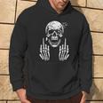 Skull Skeleton Middle Finger Adult Humour F You Kapuzenpullover Lebensstil