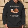 With Snail Gerda Gehe Ich Heute Wieder Wieder Jogging Kapuzenpullover Lebensstil