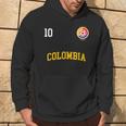 Squadra Calcio Colombia Numero 10 Bandiera Colombiano Felpa con cappuccio Estilo de vida