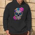 Sugar Skull Fiori Giorno Dei Morti Dia De Los Muertos Regalo Felpa con cappuccio Estilo de vida