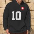 Switzerland 10 Sport Enthusiast Swiss Flag Suisse Fan Jersey Kapuzenpullover Lebensstil