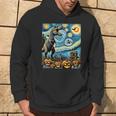 T Rex Dinosaur Starry Night Pumpkin Spooky Halloween Costume Hoodie Lifestyle