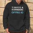 Uomo Magliette Uomo Manica Corta Divertenti Ti Invito A Sorridere Felpa con cappuccio Estilo de vida