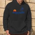 Vintage Amity 1975 Tramonto Retro Barca Aela Sunrise Estate Felpa con cappuccio Estilo de vida