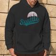 Vintage Seattle Skyline Retro Gameday Baseball Hoodie Lifestyle