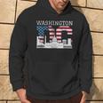 Washington Dc Capitol Hill Con Bandiera Usa Felpa con cappuccio Estilo de vida