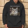 Wuterzehrt Mich Dummes Starrendes Katzen-Meme Kapuzenpullover Lebensstil