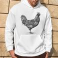 Arte Della Linea Gallina Agricoltore Pollo Divertente Felpa con cappuccio Estilo de vida