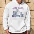 Axolotl Reading A Book Read Alotl Books Axolotl Book Hoodie Lifestyle