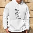 Coreano Dito Cuore Kpop Amore Kdrama Merch K-Pop Grafica Felpa con cappuccio Estilo de vida