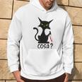 Cosa Gatto Divertente Nero Con Coltello Felpa con cappuccio Estilo de vida
