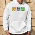 Diskette Floppy Retro Nerd Gamer Pixel Kapuzenpullover Lebensstil