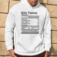 Divertente Etichetta Nutrizionale Ingredienti Gin Tonic Felpa con cappuccio Estilo de vida