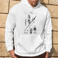 Divertente Pesca D'annata Brevetto Felpa con cappuccio Estilo de vida