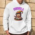 Donna Kawaii Giapponese Divertente Nano Sushola Amanti Del Sushi Maglia Con Maniche Raglan Felpa con cappuccio Estilo de vida