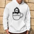 Faultier Und Kaffee Sloffee Lustig Witze Sarkastisch Kapuzenpullover Lebensstil