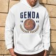 Genoa Old Style Leather Football Ballintage Genoa Calcio Felpa con cappuccio Estilo de vida