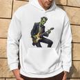 Halloween Cool Monster Playing Electric Guitar Hoodie Lifestyle