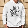Kawaii Cat Dimostrare Tai Chi Arti Marziali Incontra Yin Yang Felpa con cappuccio Estilo de vida
