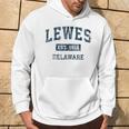 Lewes Delaware Deintage-Sportdesign Marineblau-Druck Kapuzenpullover Lebensstil