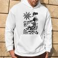 Native America Kokopelli Con Sole Nuvole Disegnato A Mano Felpa con cappuccio Estilo de vida