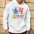 Niños My 4Th Birthday Diseño De Tiburón Para Niños Sudadera Estilo de vida