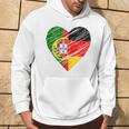 Portugal Germany Heart Germany Flag Portuguese Flag Heart Blue Kapuzenpullover Lebensstil