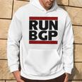 Run Bgp Network Engineer Geeky Nerd Gray Kapuzenpullover Lebensstil