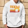 Texas Longhorn For Menintage Retro Sunset Texas Blue Kapuzenpullover Lebensstil