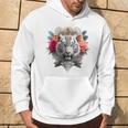 Tigre Flores Ojos Azules Animal Print Arte Tigre Sudadera Estilo de vida