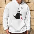 Verrückte Katze Mit Knife Crazy Cat With Knife Kapuzenpullover Lebensstil