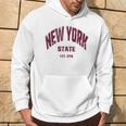 Vintage Classico New York State Distressed Felpa con cappuccio Estilo de vida