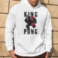 Vintage King Pong Ping Pong Tavolo Da Ping Pong Gioco Felpa con cappuccio Estilo de vida