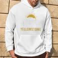 Yellowstone National Park Vintage Wild Bear Sunset Hoodie Lifestyle