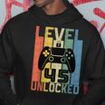 45 Anni Compleanno Regaloideogiochi Level 45 Unlocked Felpa con cappuccio Regalos divertidos
