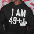 I Am 49 Plus Middle Finger 50Th Birthday Kapuzenpullover Lustige Geschenke