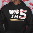 5Th Birthday Boy Bro I'm 5 Year Old Baseball Theme Hoodie Personalized Gifts