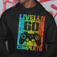 60 Compleanno Uomo Gamer Livello 60 Completo Anni Felpa con cappuccio Regalos divertidos
